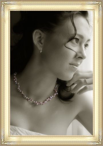 Lavender side-drilled freshwater pearl necklace